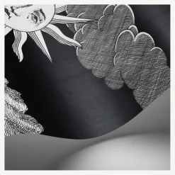 Wallpaper<Fornasetti Wallpaper Vista Mediterranea Charcoal Sky